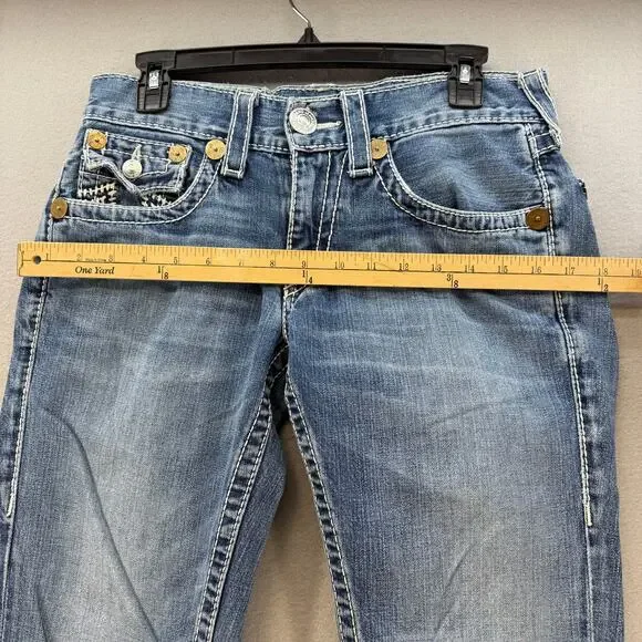 True Religion Jeans Women's 29x34 (8) Blue Billy Big T Boot Cut Western Normcore - Picture 12 of 15